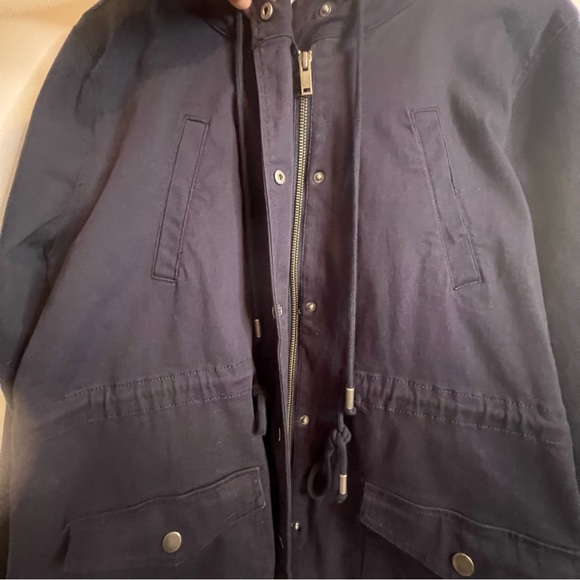 Women’s Drawstring Hooded Jacket, Mark & Spruce, Navy Blue, Size XL - Picture 12 of 14